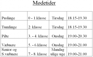 FDF moedetider 2014-15
